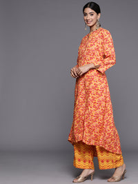 Thumbnail for Biba Floral Printed A-Line Kurta with Palazzos - Distacart