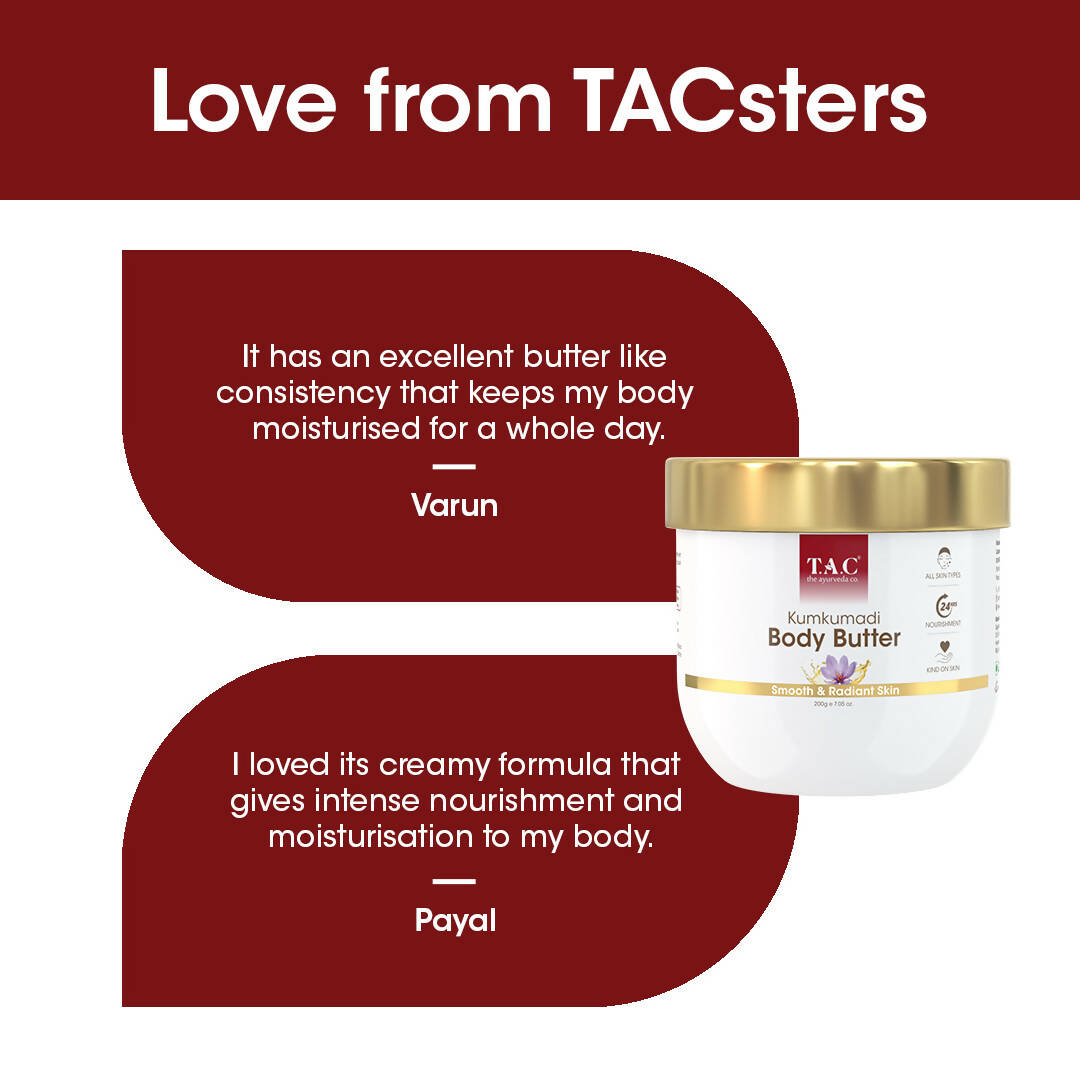 TAC - The Ayurveda Co. Kumkumadi Body Butter With Sandalwood, Saffron & Shea Butter - Distacart
