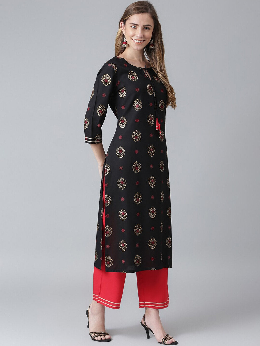 Khushal K Ethnic Motifs Printed Kurta with Trousers - Distacart