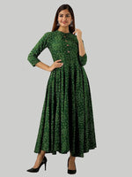 Thumbnail for Vamika Rayon Green Party Wear Kurti