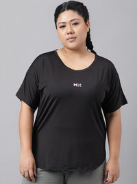 Thumbnail for MKH Plus Size Drop Shoulder Sleeves Dri FIT Relaxed Fit Sports T-shirt - Distacart