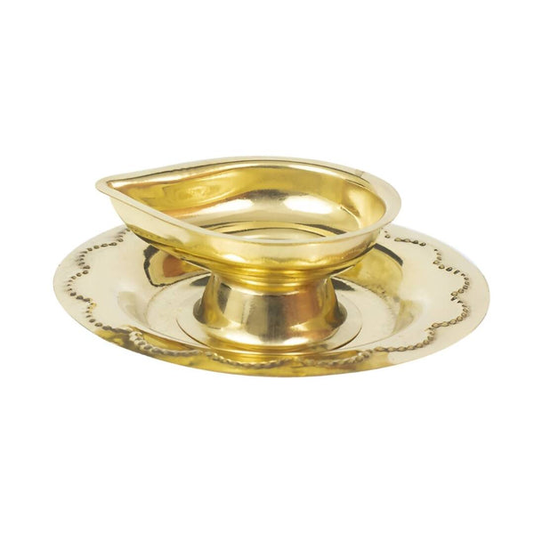 Spillbox Gold-Toned Brass Deepak Diya Pooja Essential - Distacart