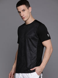 Thumbnail for HRX by Hrithik Roshan Geometric Printed Regular Fit Rapid-Dry Racket Sport T-shirt - Distacart