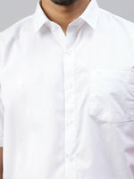 Thumbnail for Ramraj Cotton Mens Half Sleeve White Shirt Plus Size - Soft Touch Cotton - Distacart