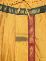 Thumbnail for Sethukrishna Men Mustard-Yellow & Red Solid Readymade Dhoti - Distacart