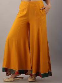 Thumbnail for Kalini Women Mustard Yellow Printed Kurta with Palazzos - Distacart