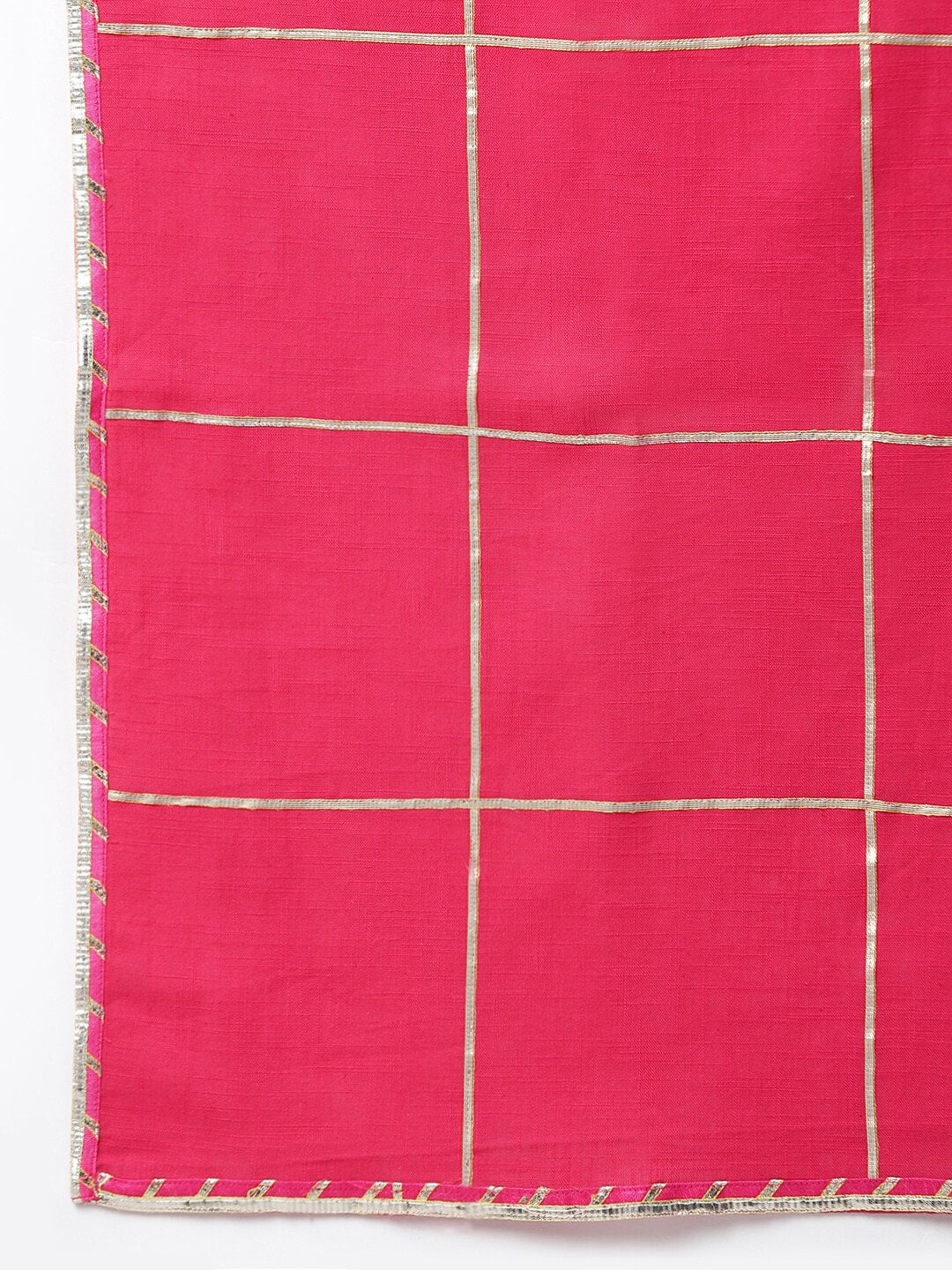 Khushal K Women Pink Ethnic Motifs Printed Gotta Patti Kurta with Trousers & Dupatta - Distacart