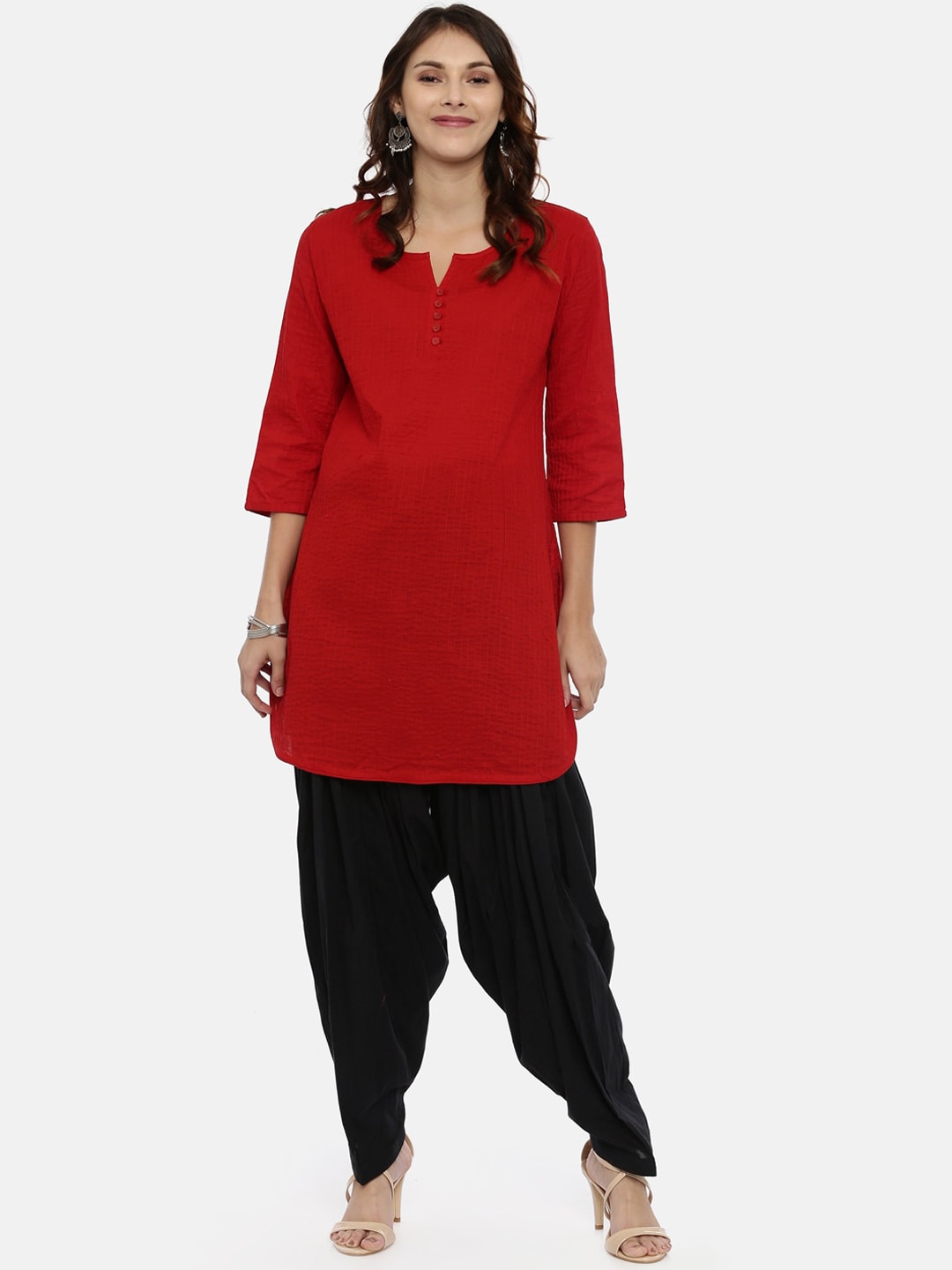 Souchii Black Solid Patiala - Distacart