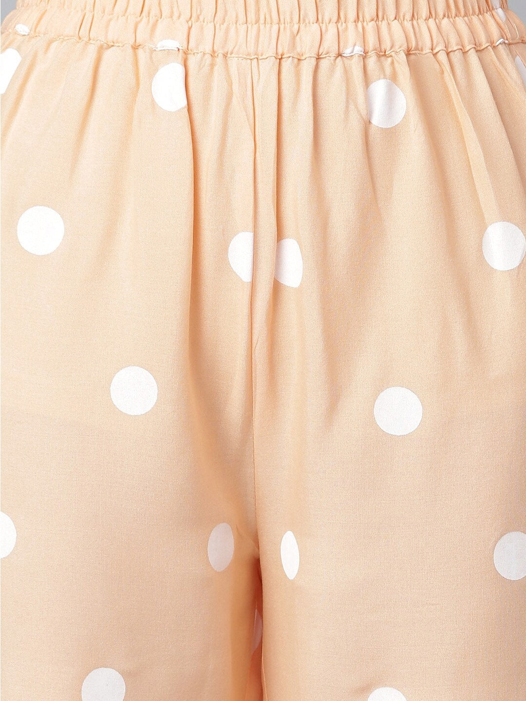 Khushal K Women Beige Printed Kurta with Trousers - Distacart