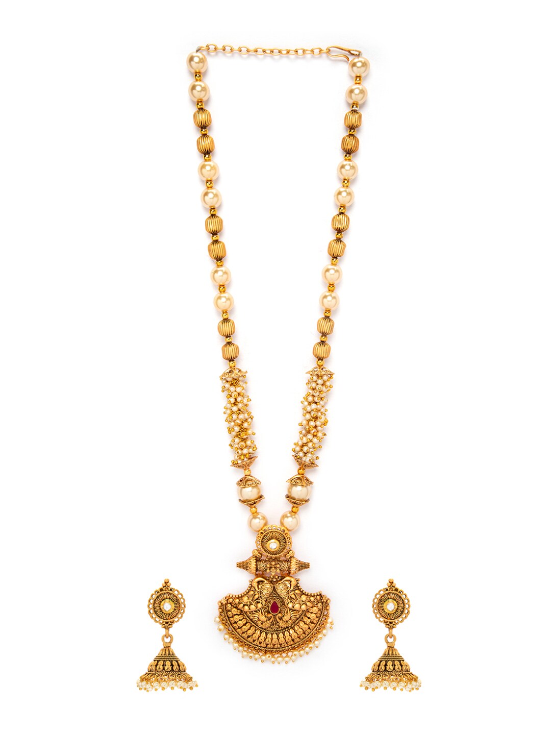 Rubans Women Gold-Plated Handcrafted Jewellery Set - Distacart