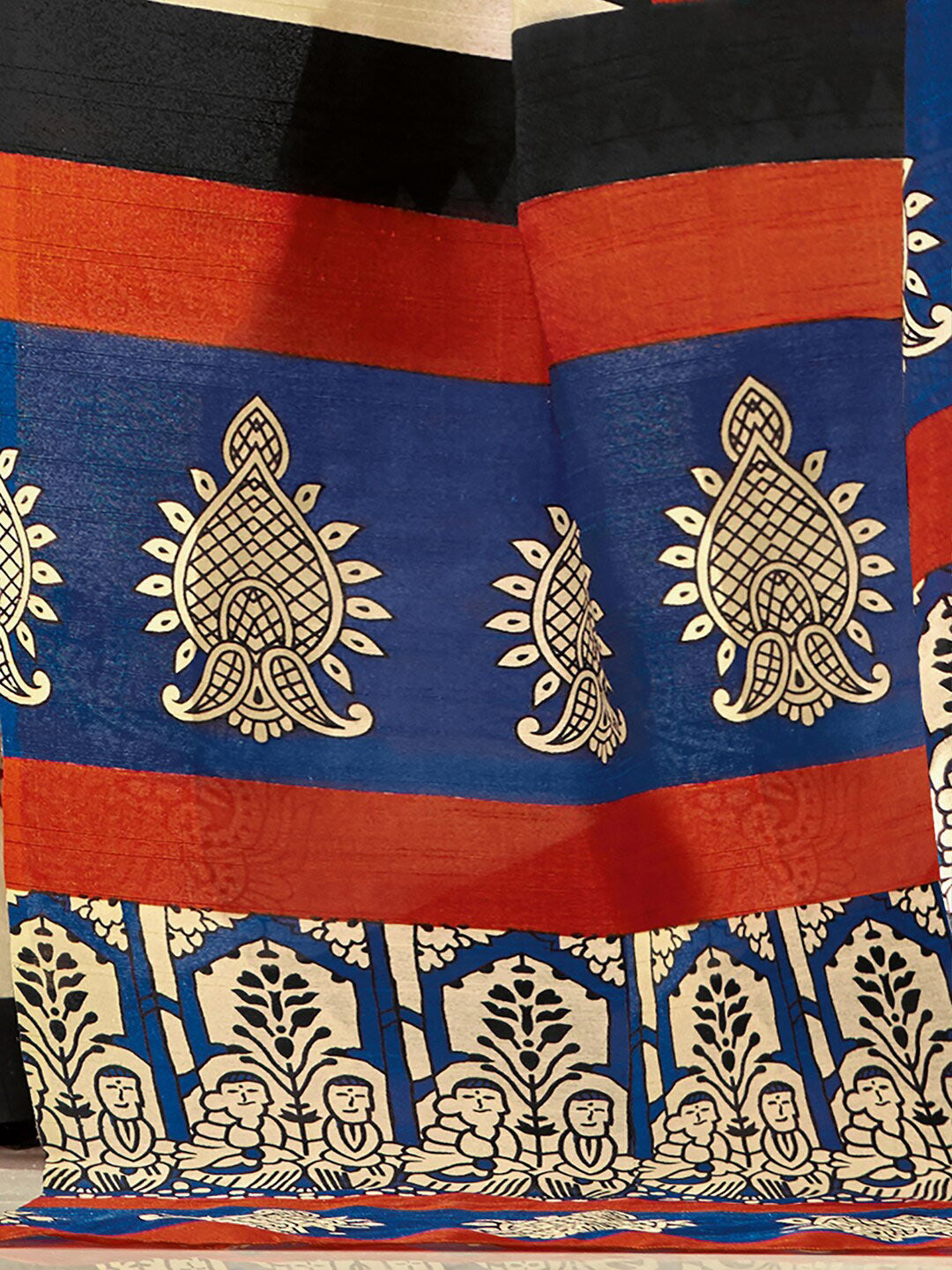 Kalini Ethnic Motifs Printed Zari Dabu Saree - Distacart