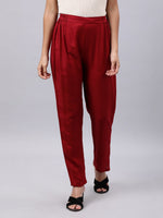 Thumbnail for Souchii Women Maroon Liva Ethnic Palazzos - Distacart