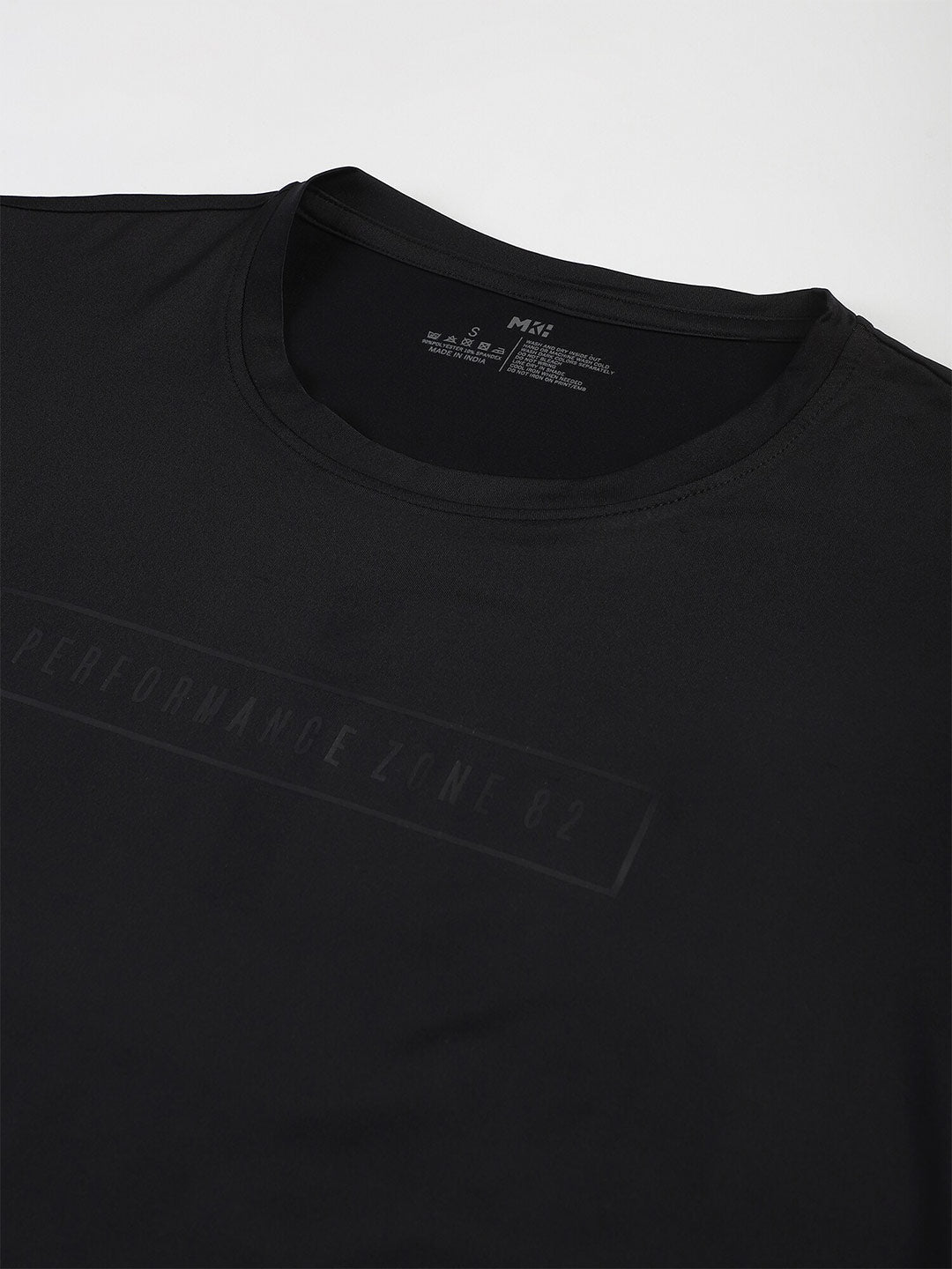 MKH Women Black Typography Dri-FIT Polyester Round Neck Sports T-shirt - Distacart