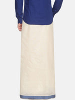 Thumbnail for Sethukrishna Off White Traditional Kerala Double Mundu - Distacart