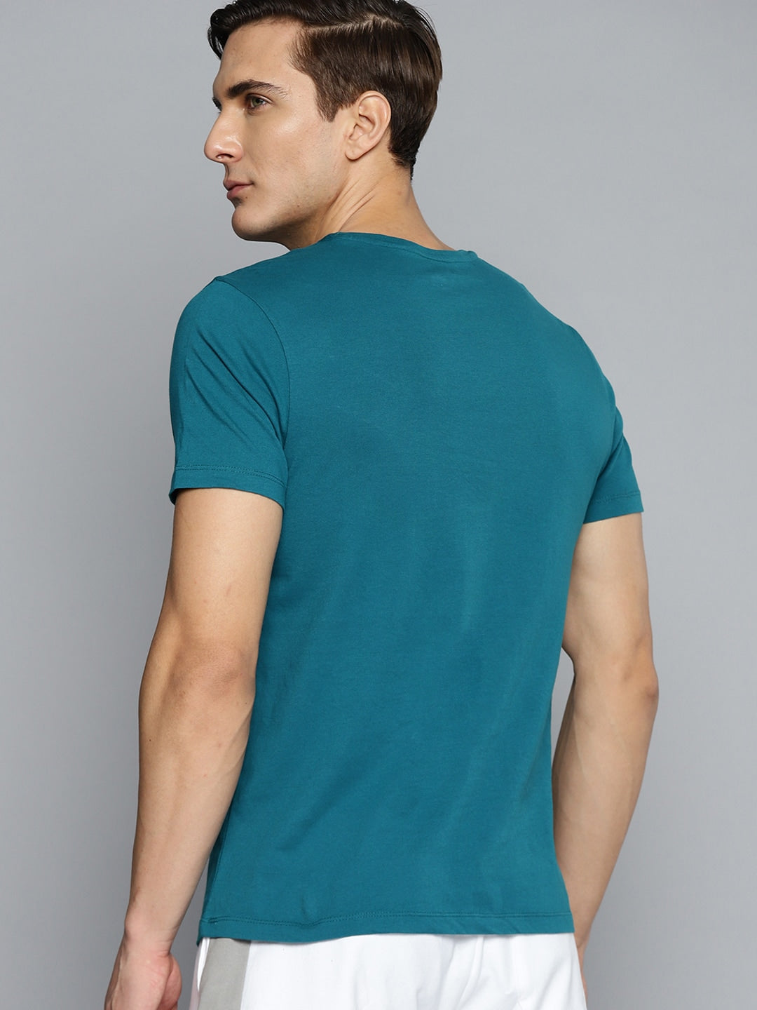 HRX By Hrithik Roshan Lifestyle Men Petrol Bio-Wash Typography Tshirts - Distacart