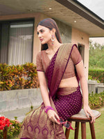 Thumbnail for Tikhi Imli Embellished Zari Art Silk Saree - Distacart