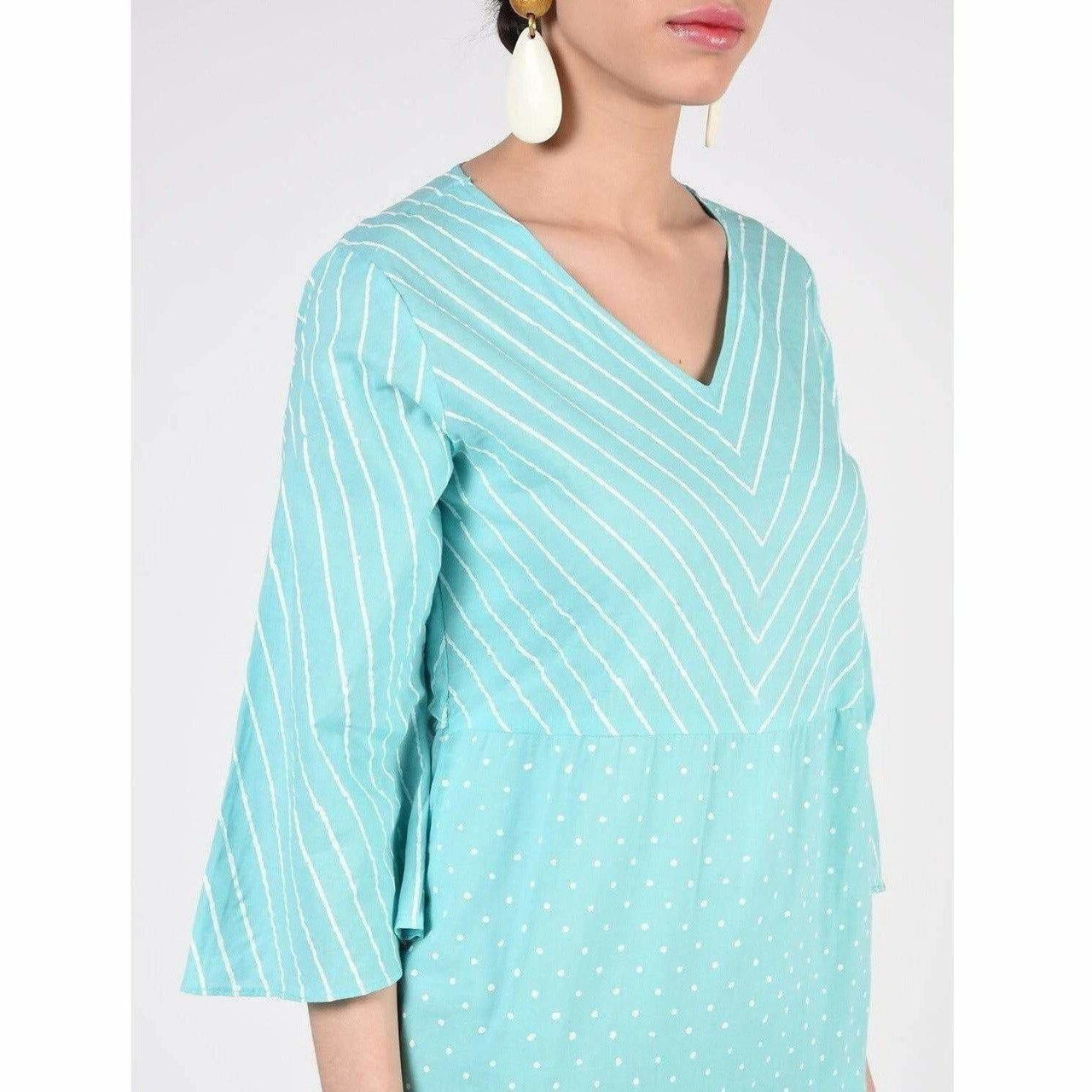 Cheera Women's A-Line Khadi Print Kurta (CH072K)