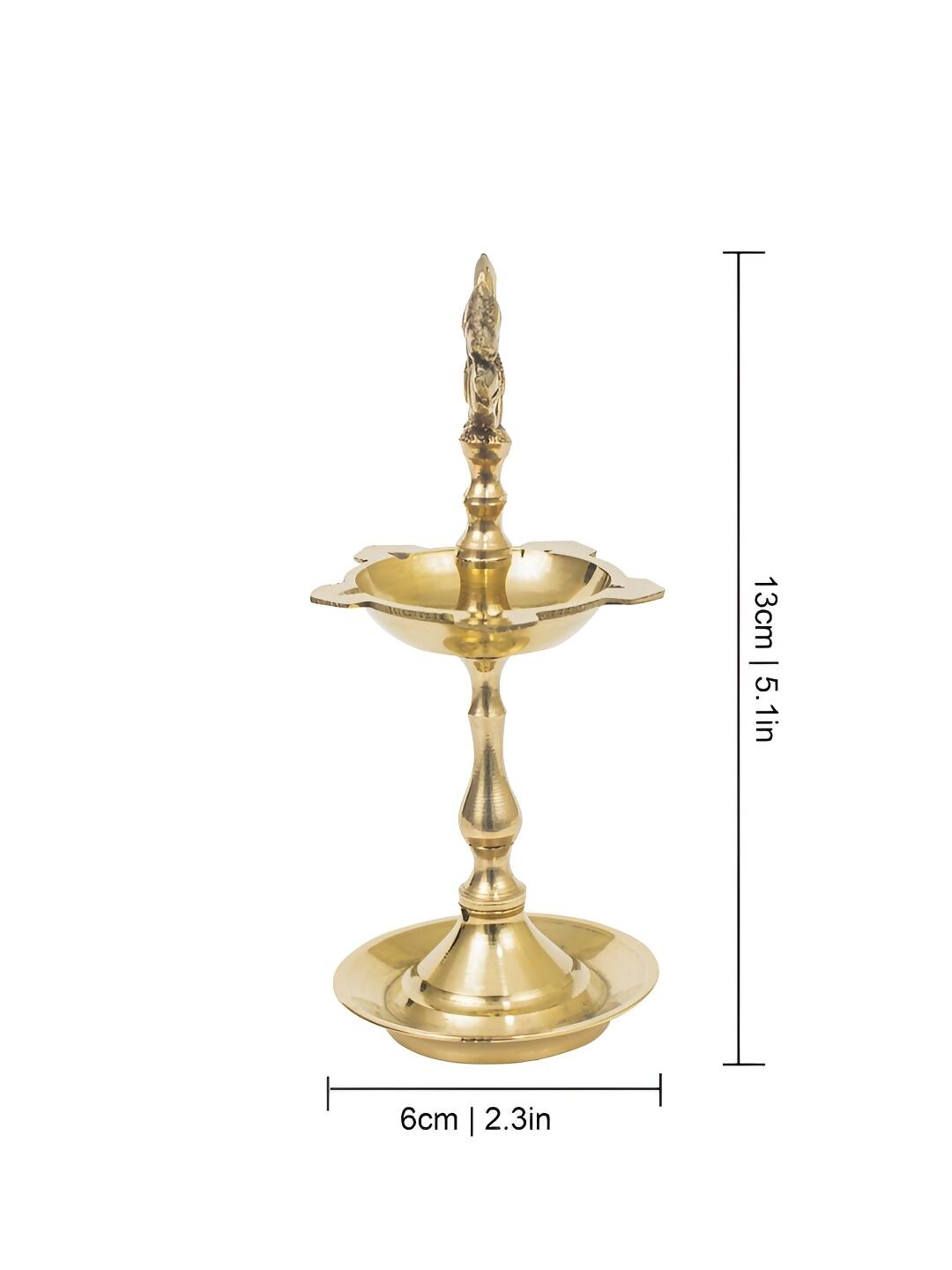 Spillbox Yellow Kuthu Vilakku Annam Small Diya Pooja Essentials - Distacart