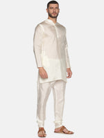 Thumbnail for Sethukrishna Men Off-White Kurta with Pyjamas - Distacart