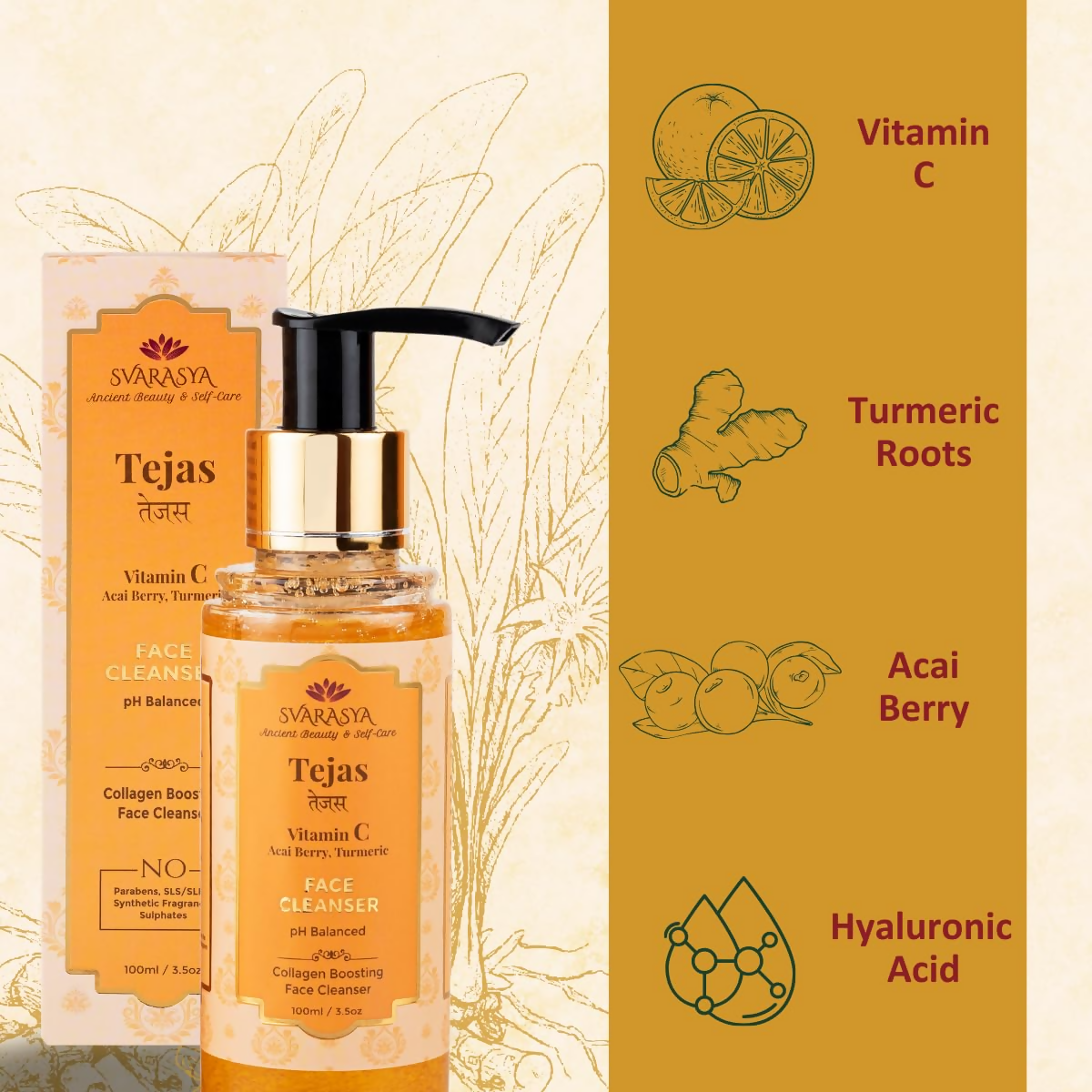 Svarasya Tejas Vitamin C Face Cleanser - Distacart