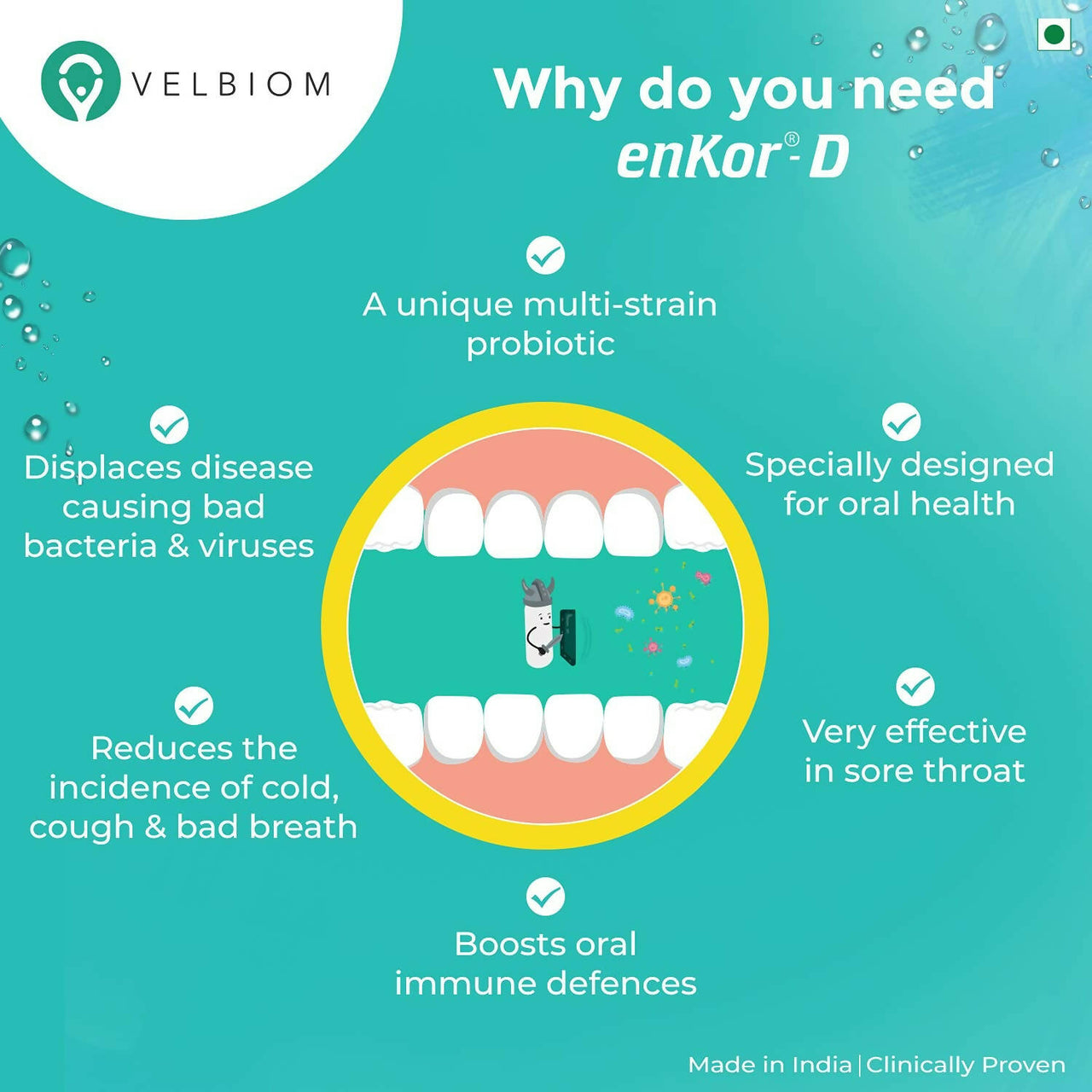 Velbiom enKor-D Immunity Boosting instamelt - Distacart