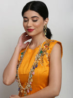 Thumbnail for Long Kundan Neckpiece With Studs - Ruby Raang - Distacart
