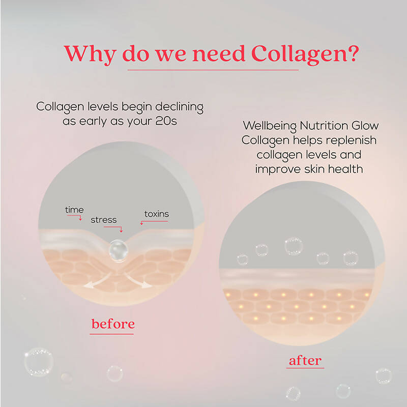 Wellbeing Nutrition Glow Korean Marine Collagen Peptides-Tropical Bliss Flavor - Distacart