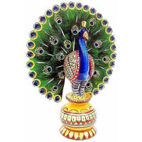Thumbnail for Decorative Wooden Dancing Colorful Peacock