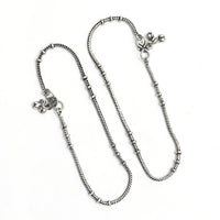 Thumbnail for Mominos Fashion Kamal Johar Oxidised Light Weight Silver Anklets