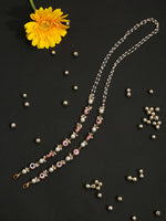 Thumbnail for Pink Gold-Toned Evil Eye Beaded Mask Chain - Ruby Raang - Distacart