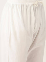 Thumbnail for Manyavar Men White Self Design Kurta with Pyjamas - Distacart
