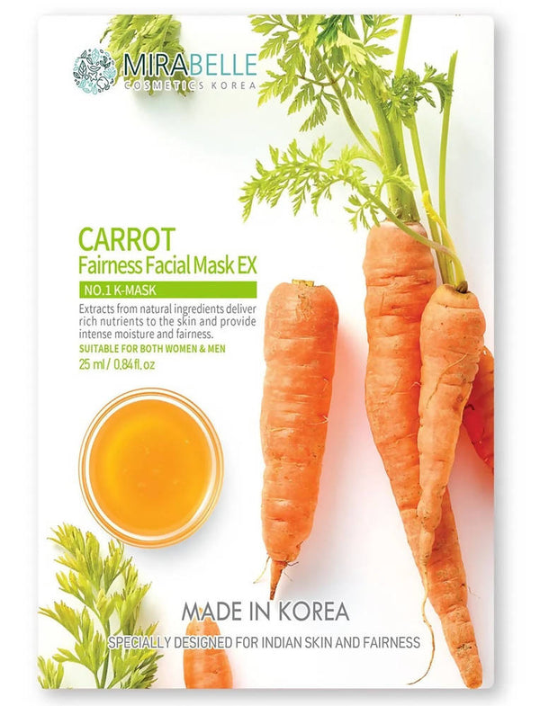 Mirabelle Korea Carrot Fairness Facial Sheet Mask EX - Distacart