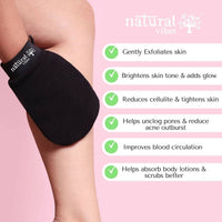Thumbnail for Natural Vibes Deep Cleanse & Exfoliating Routine - Shower Gel Body Wash & Scrubbing Glove - Distacart
