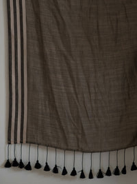 Thumbnail for Suta Grey Woven Design Pure Cotton Saree - Distacart