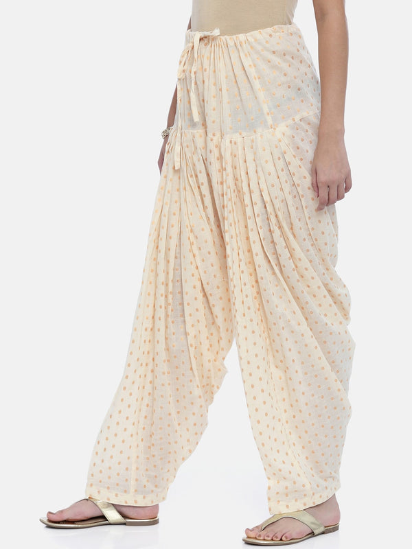 Souchii Beige Woven Design Patiala - Distacart