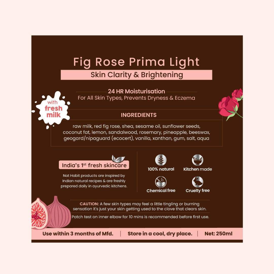 Nat Habit Fresh Fig Rose PrimaLight Malai Lotion - Distacart