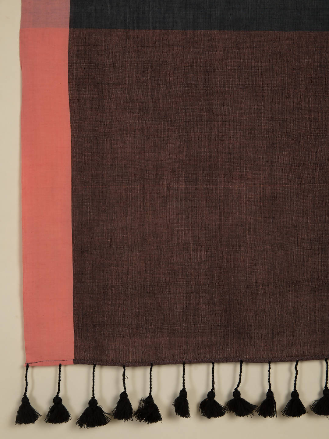 Suta Grey Peach-Coloured Pure Cotton Saree - Distacart