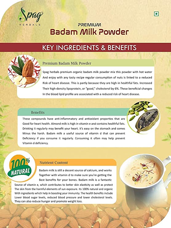 Spag Herbals Premium Instant Badam Milk Powder - Distacart