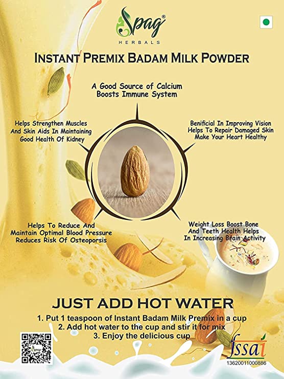 Spag Herbals Premium Instant Badam Milk Powder - Distacart