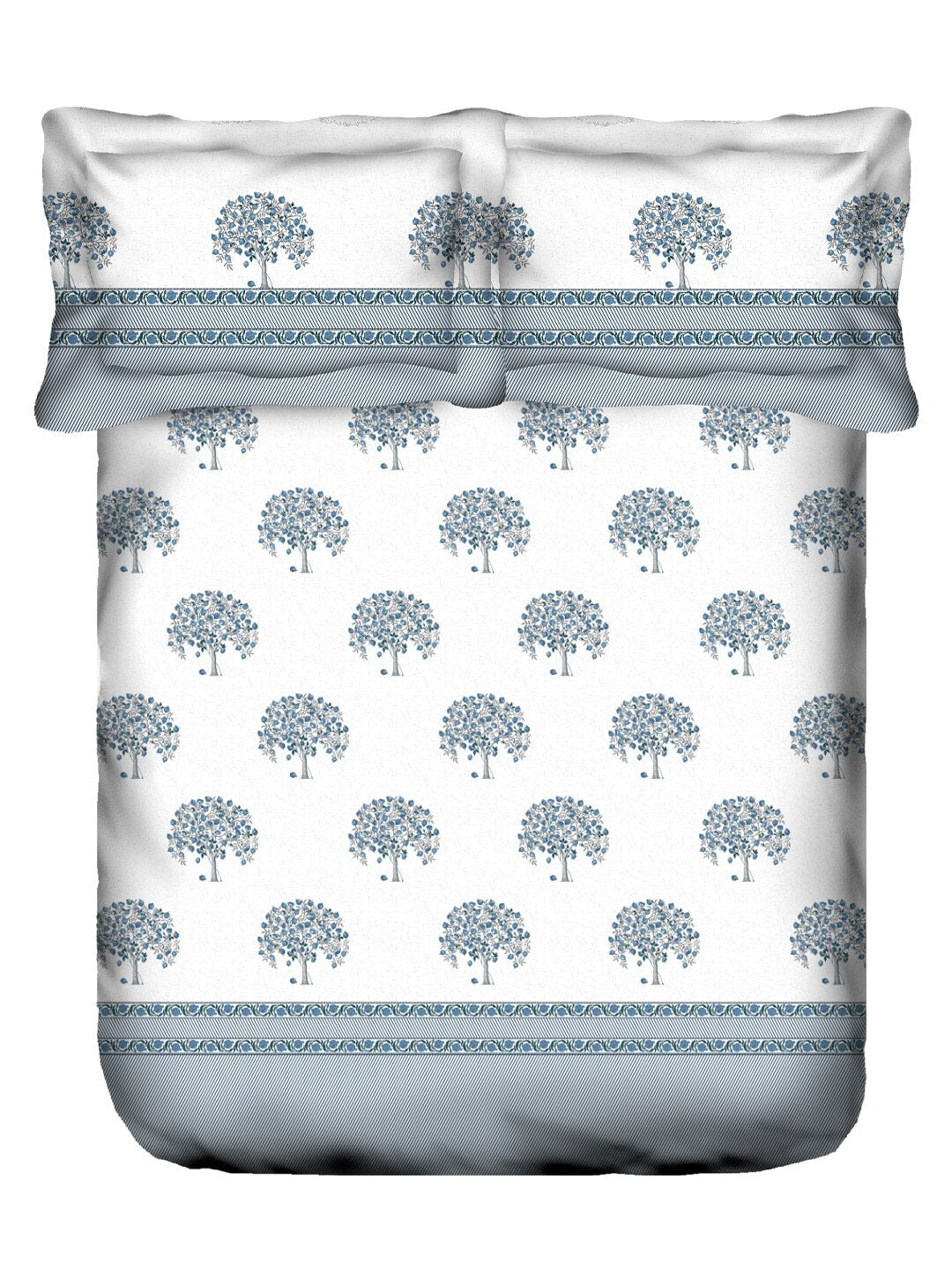 MYTRIDENT Road To Jaipur Purple Printed Cotton 210 TC King Bedsheet with 2 Pillow Covers - Distacart