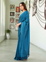 Thumbnail for Tikhi Imli Solid Satin Saree - Distacart