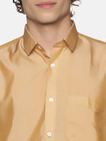 Thumbnail for Sethukrishna Men Off White Solid Art Silk Dhotis - Distacart