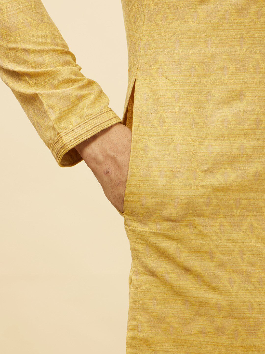 Manyavar Ethnic Motifs Woven Design Regular Kurta with Pyjamas - Distacart