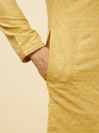 Thumbnail for Manyavar Ethnic Motifs Woven Design Regular Kurta with Pyjamas - Distacart