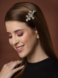 Thumbnail for Panash Women Gold-Toned Embellished Alligator Hair Clip - Distacart