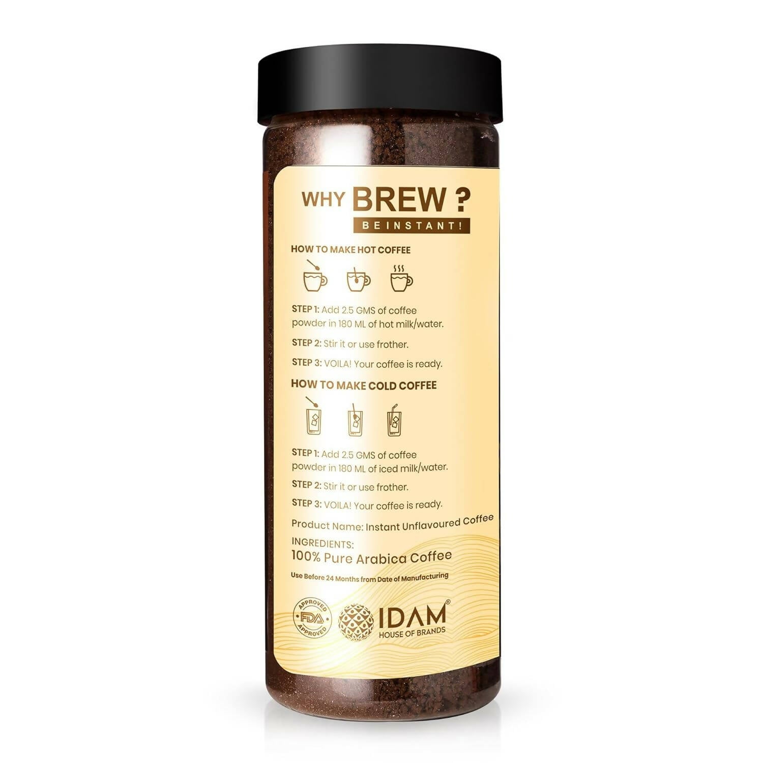 Bevzilla Premium Butterscotch Coffee Powder 100% Arabica - Distacart