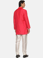 Thumbnail for Sethukrishna Men Fuchsia Kurta with Pyjamas - Distacart
