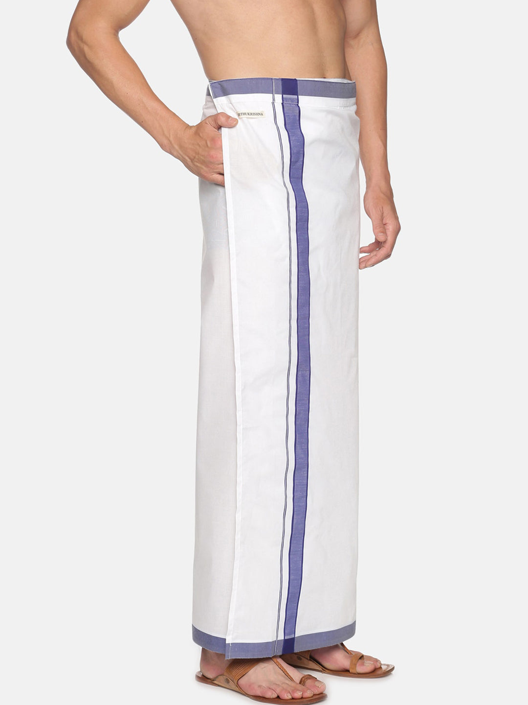 Sethukrishna Men Pack Of 2 Solid Cotton Dhotis - Distacart