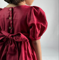 Thumbnail for ArthLife Maroon Wreath Partywear Dress - Distacart