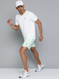 Thumbnail for HRX by Hrithik Roshan Men Brand Logo Printed V-Neck Rapid-Dry Sports T-shirt - Distacart